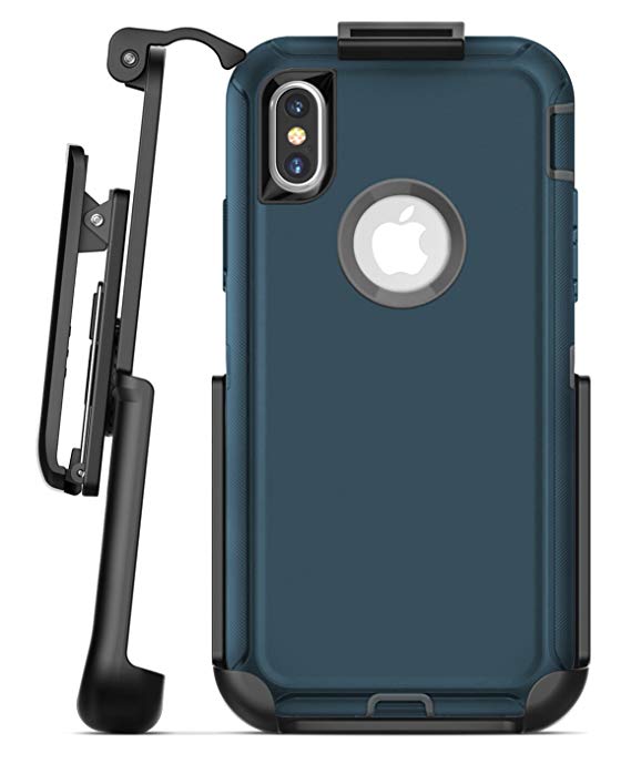 Replacement Belt Clip for Otterbox Defender Case - iPhone X (case not included) Encased Secure-fit Rubberized Holster (Matte Black)