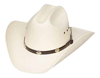 Western Express Classic Cattleman Straw Cowboy Hat with Silver Conchos