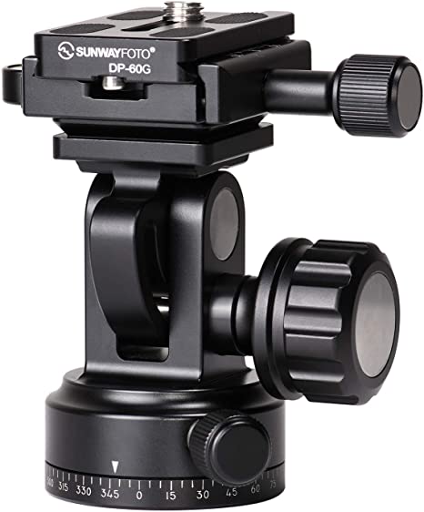 SunwayFoto DT-02D50 Monopod Tilt Head with Clamp, 26.45lbs Capacity