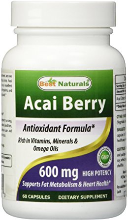 Best Naturals Acai Berry 600 mg 60 Capsules