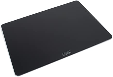 Joseph Joseph 90125 Worktop Saver Glass Cutting Board and Serving Board Heat Resistant, 11.8-in x 15.8-in, Black