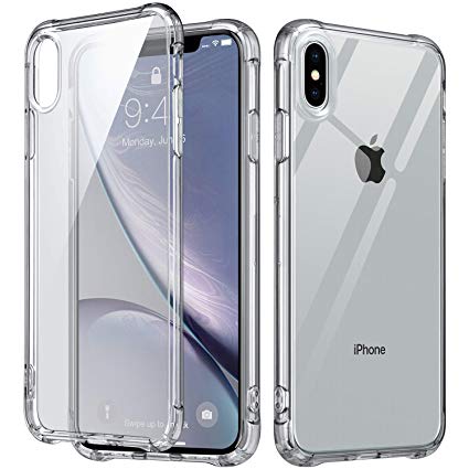 ULAK Slim Clear Case for iPhone Xs/iPhone X, Soft TPU Flexible Cover Compatible for 5.8 inch(2017 & 2018 Release), Grey Clear