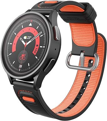 Caseology Athlex Band Breathable hybrid Silicone structure for Galaxy Watch Series, compatible with Watch 6/6 Classic / 5/5 Pro / 4/4 Classic Solo Loop Band Strap - Active Orange