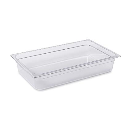 Rubbermaid Commercial Cold Food Pan, Full Size, 13-3/4 Quart, Clear, FG131P00CLR