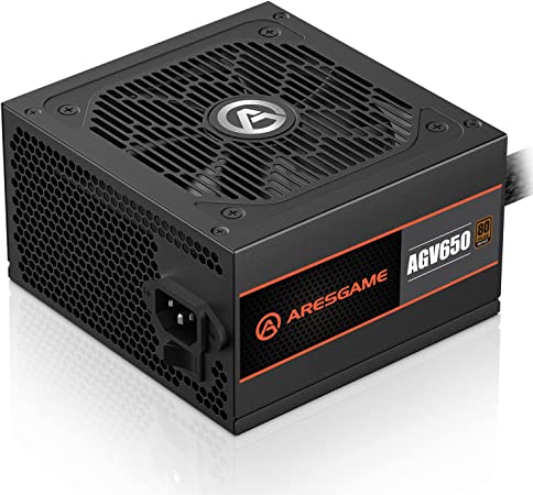 ARESGAME Power Supply 650W 80 Plus Bronze Certified ATX PSU - AGV650