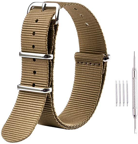 Ritche Premium NATO Strap 18mm 20mm 22mm Nylon Replacement Watch Band for Men Women