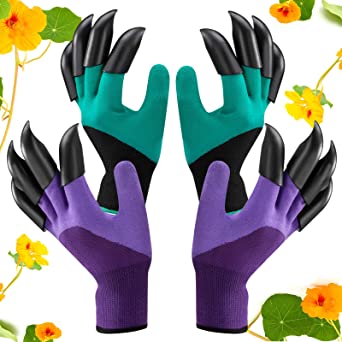 Breathable & Waterproof Garden Gloves with Claws for Planting & Other Yard Work