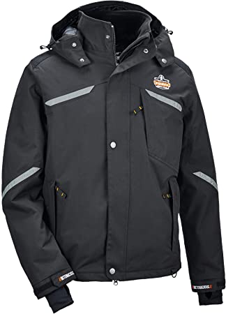 Ergodyne N-Ferno 6466 Men's Winter Thermal Work Jacket, Black, Small