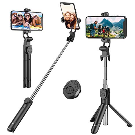 Selfie Stick, Extendable Selfie Stick Tripod with Detachable Bluetooth Remote and Tripod Stand Selfie Stick for iPhone X/iPhone 8/8 Plus/iPhone 7/7 Plus, Galaxy S9/S9 Plus/S8/S8 Plus/Note8,Huawei,More