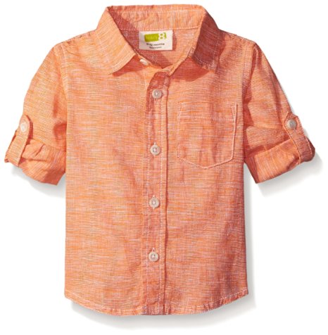 Crazy 8 Boys' Baby Orange Striped Woven Shirt