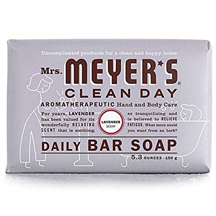 Mrs Meyers Bar Soap Lavender 5.3 Ounce (156ml) (3 Pack)