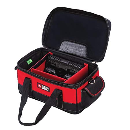 Porter Cable PCCB122C2 20V MAX Dual Port Charger Bag with two Batteries