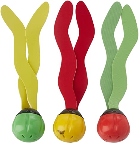 INTEX Underwater Swimming/Diving Pool Toy Sinking Fun Balls (3 Pack)-Multi color