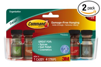 Command Large Caddy, Clear, 1-Caddy, 2-Pack