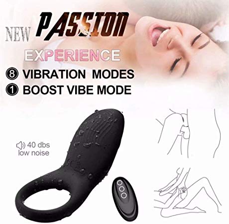 Vibrating Cock Ring, Remote Control 9-Speed Penis Ring Vibrator Medical Silicone Waterproof Rechargeable Powerful Vibration Sex Toy for Male and Couples