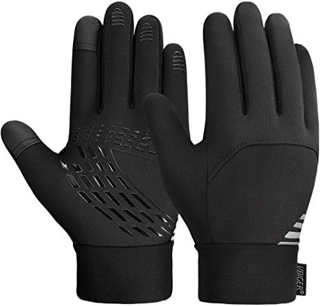 Vbiger Kids Cycling Gloves Touch Screen Anti-slip Thickend Warm Sports Gloves,Aged 4-12