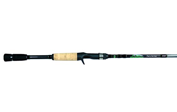 Dobyns Rods Fury Series FR 735C Mag Heavy Power Ex-Fast Action Casting Rod, 7'3", Black/Green