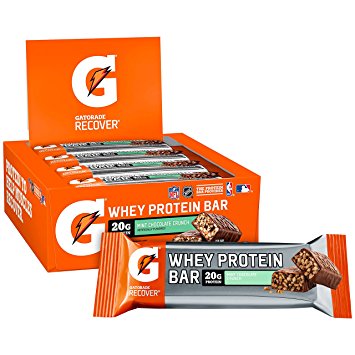 Gatorade Whey Protein Recover Bars, Mint Chocolate Crunch, 2.8 ounce bars (12 Count)