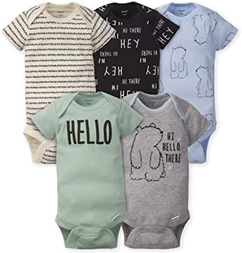 Gerber baby-boys 5-pack Variety Onesies Bodysuits