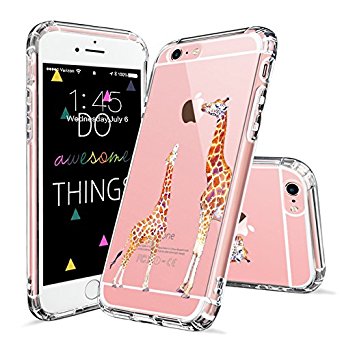 iPhone 6 Case, Cute iPhone 6s Case, MOSNOVO Cute Giraffe Pattern Clear Design Printed Transparent Plastic Hard Back Case with Soft TPU Bumper Protective Case Cover for Apple iPhone 6/6s (4.7 Inch)