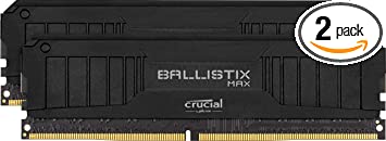 Crucial Ballistix MAX 4400 MHz DDR4 DRAM Desktop Gaming Memory Kit 32GB (16GBx2) CL19 BLM2K16G44C19U4B (BLACK)