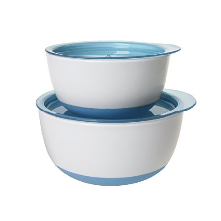 OXO Tot Small & Large Bowl Set with Snap On Lids - Aqua