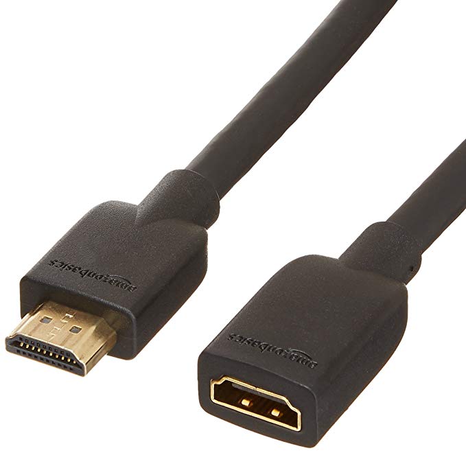 AmazonBasics High-Speed Male to Female HDMI Extension Cable - 6-Feet, 10-Pack