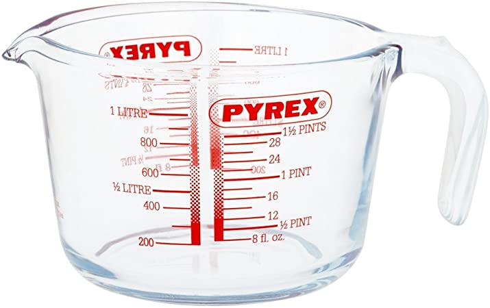 (1, Measuring Jug) - Pyrex Glass Measuring Jug, 1l