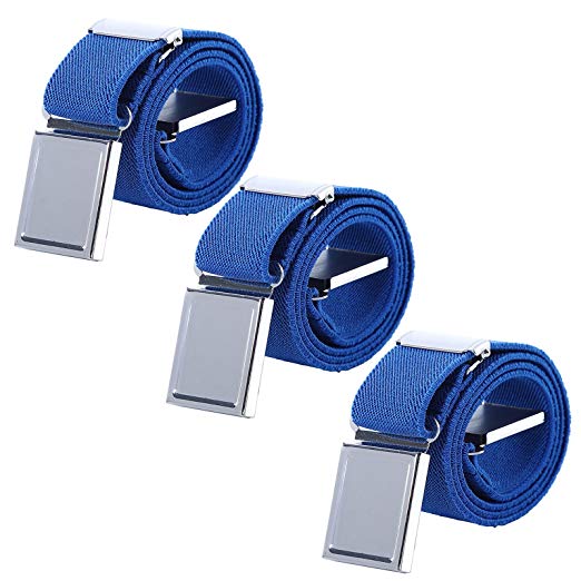 Boy Kids Magnetic Buckle Belt - Adjustable Elastic Children's Belts for Girls, 3 Pieces