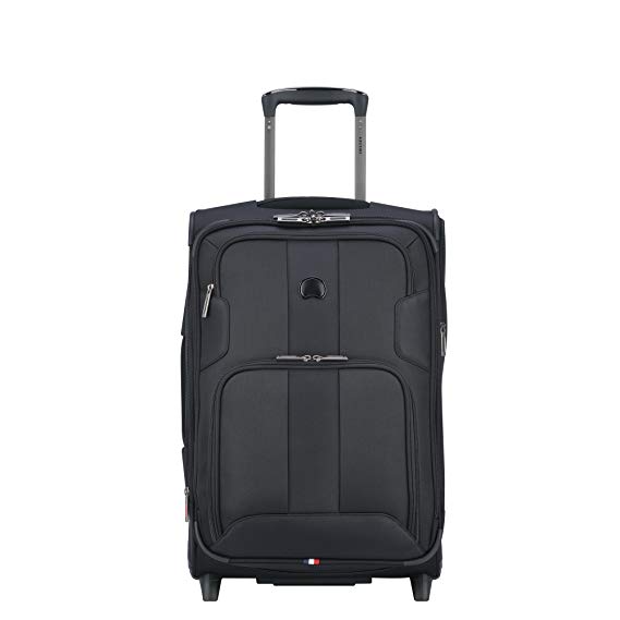 Delsey Luggage Sky Max Expandable 2 Wheeled Carry on, Black