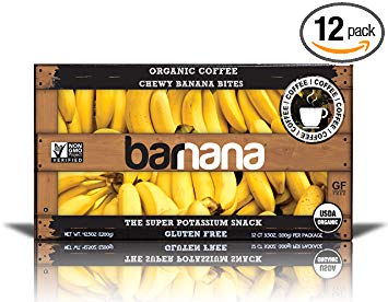 Barnana Organic Chewy Banana Bites - Coffee - 3.5 Ounce, 12 Pack Bites - Delicious Barnana Potassium Rich Banana Snacks - Lunch Dinner Sports Hiking Natural Snack - Whole 30, Paleo, Vegan