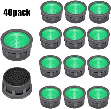 20 Pieces Faucet Aerator Faucet Flow Restrictor Replacement with Stainless Steel Mesh