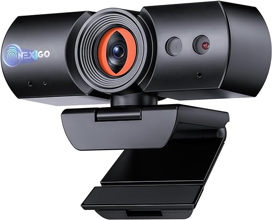 NexiGo HelloCam Pro, Webcam with Windows Hello, 1080P 60FPS Autofocus, True Privacy, Automatic Electronic Shutter, Computer Camera, Microphone, Facial Enhancement, HD USB Web Cam