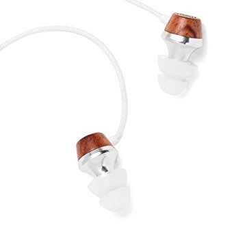 Symphonized ALN Premium Genuine Wood In-ear Noise-isolating Headphones|Earbuds|Earphones with Mic (White)