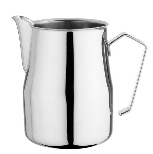 Motta Stainless Steel Frothing Pitcher with Europa Rounded Spout, 8.5 oz.