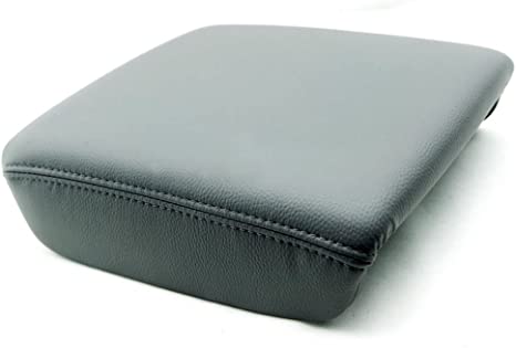 Autoguru for Honda Ridgeline Center Console Armrest Synthetic Leather Cover Dark Gray for 06-12