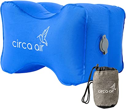 Circa Air Inflatable Knee Pillow - Orthopedic Knee Pillows For Sleeping/ Side Sleepers, Sciatica Relief, Back Pain, Leg Pain, Hip or Joint Pain. Weighs Only 0.13 Lbs Perfect For Travel/ Home