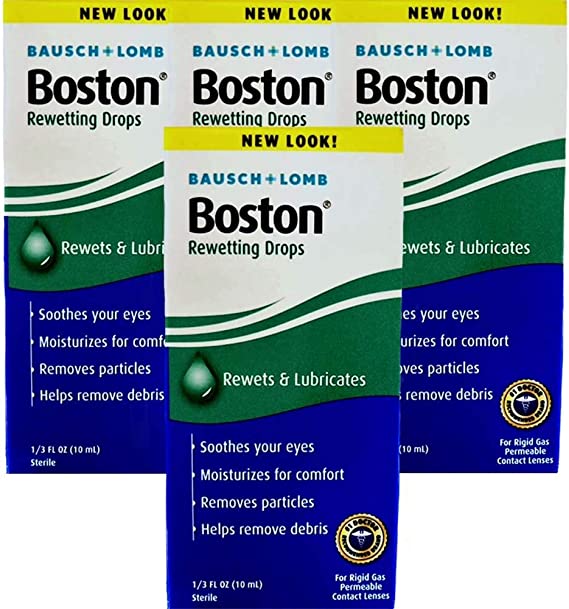 Bausch   Lomb Boston Rewetting Drops - 0.33 oz, Pack of 4