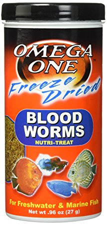 Omega One Freeze Dried Blood Worms 0.96oz