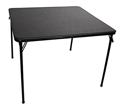 Samsonite XL 39" Square Folding Card and Game Table, Commercial Quality, Black