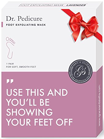 WOW Results! BEST Dr. Pedicure Foot Exfoliation Peeling Mask | For Smooth Baby Soft Feet, Dry Dead Skin Natural Treatment, Repair Rough Heels, Callus Remover, Soak Socks Booties, Get Gentle Feet, Lavender (1 Pair) | BOXING DAY PRICES NOW - Perfect for Christmas Stocking, Gift for Women & Men, Secret Santa for Friends, Boss & Coworker, Holiday Gift under 15