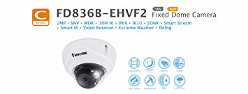 Vivotek FD836B-EHVF2 2MP 30M IR Outdoor Vandal Proof WDR Extreme Weather Dome