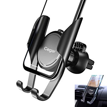 Cegar Car Phone Mount,360°Degree Rotation Universal Phone Holder Air Vent Car Mount Holder for GPS Navigation and Any Smartphone