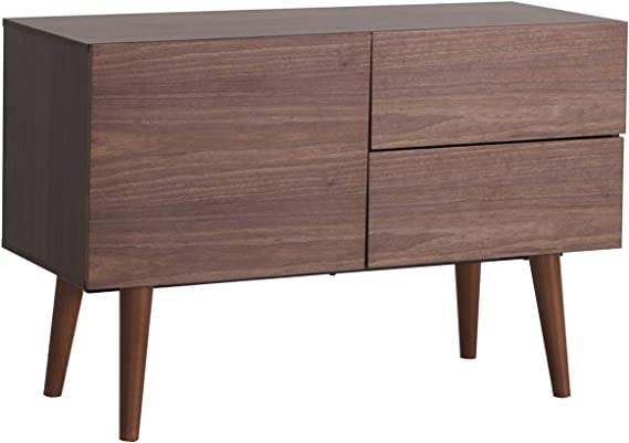 Amazon Brand – Rivet Arbor Mid-Century Media Console with Tapered Legs, 39"W, Walnut