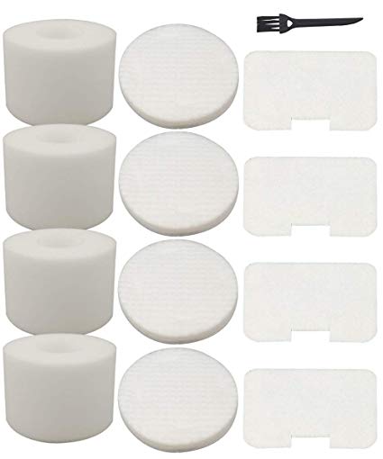 4 Pack Filters Kit Replacement for Shark Navigator Deluxe Upright Vacuum NV42, NV44, NV46, UV402 Part # XFF36