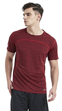 Akilex Men's Sports Short Sleeve Comfortable Dry Fit Athletic Running Shirts Top