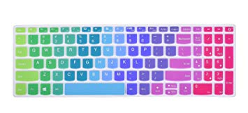 CaseBuy Keyboard Cover Compatible Lenovo IdeaPad 320/330/330s 15.6 inch, IdeaPad 320/330 17.3 inch, IdeaPad 520 15.6 inch Laptop Ultra Thin Anti Dust Keyboard Protector Skin, Rainbow