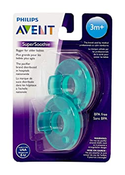 Philips Avent BPA Free Soothie Pacifier, 3  Months, Green, 2 Pack, SCF192/05