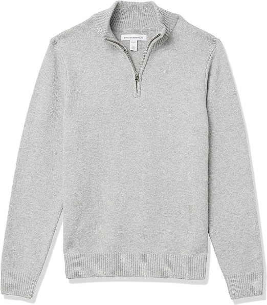 Amazon Essentials Mens Long-Sleeve Soft Touch Quarter-Zip Sweater