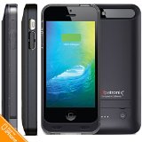 iPhone 5S Battery Case iPhone 5 Battery Case Alpatronix BX120 - MFi Apple Certified 2400mAh Ultra Slim Removable Protective Juice Pack Compatible with iOS 9 and Apple Pay - Slate